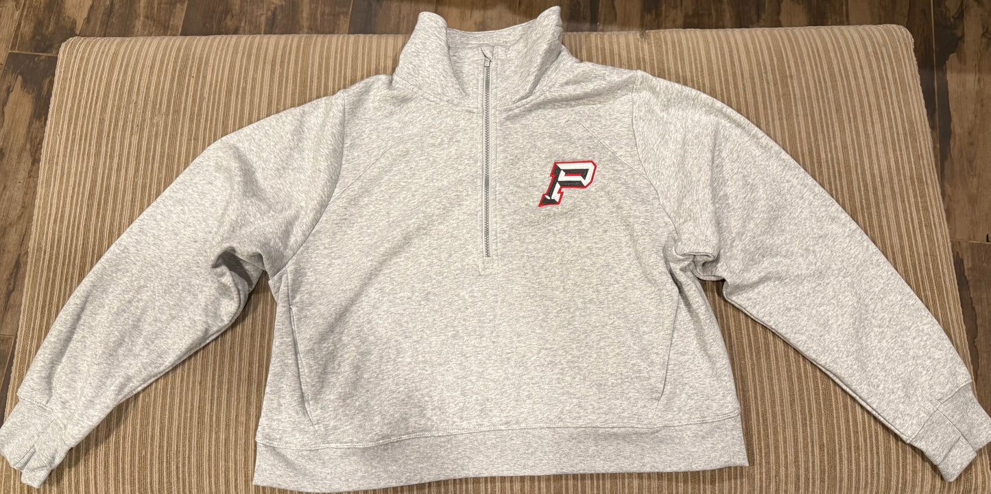 Gray Quarter Zip Sweater