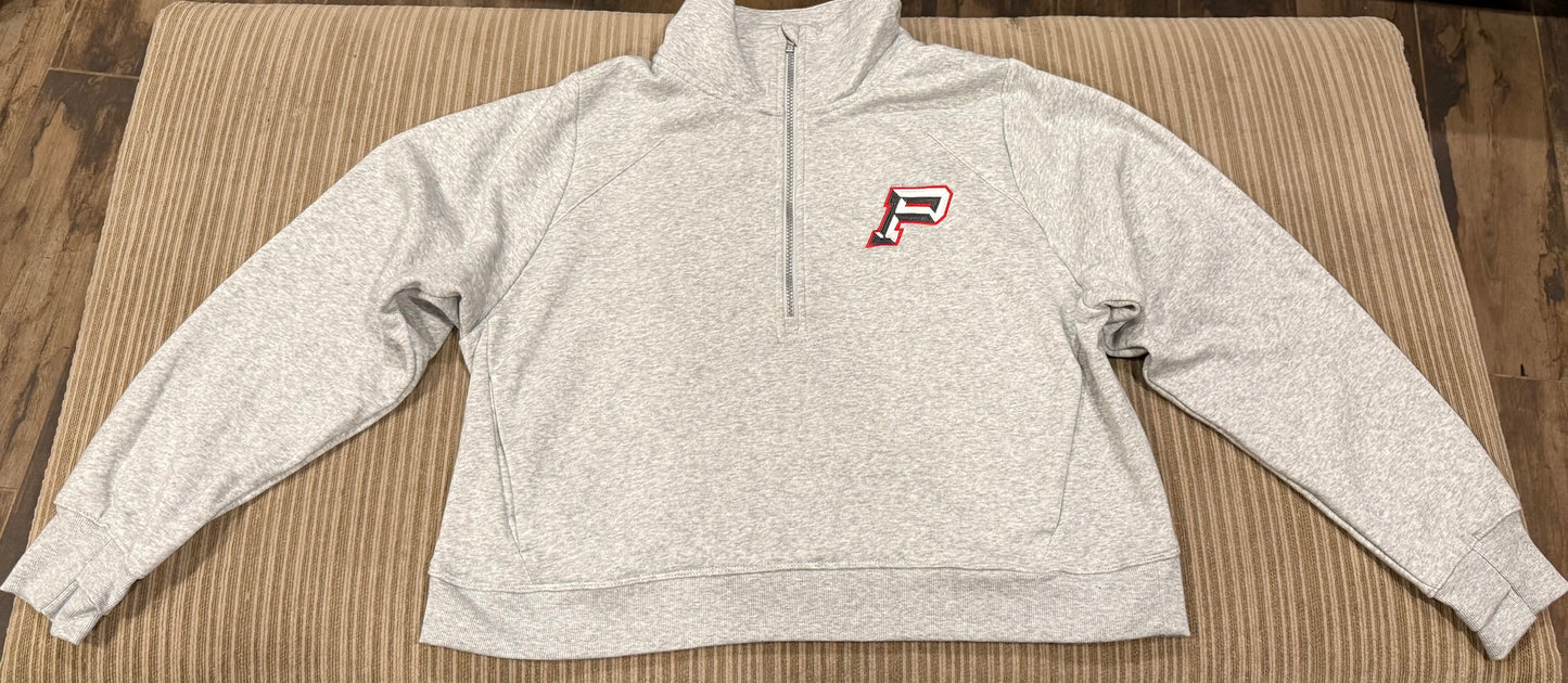 Gray Quarter Zip Sweater