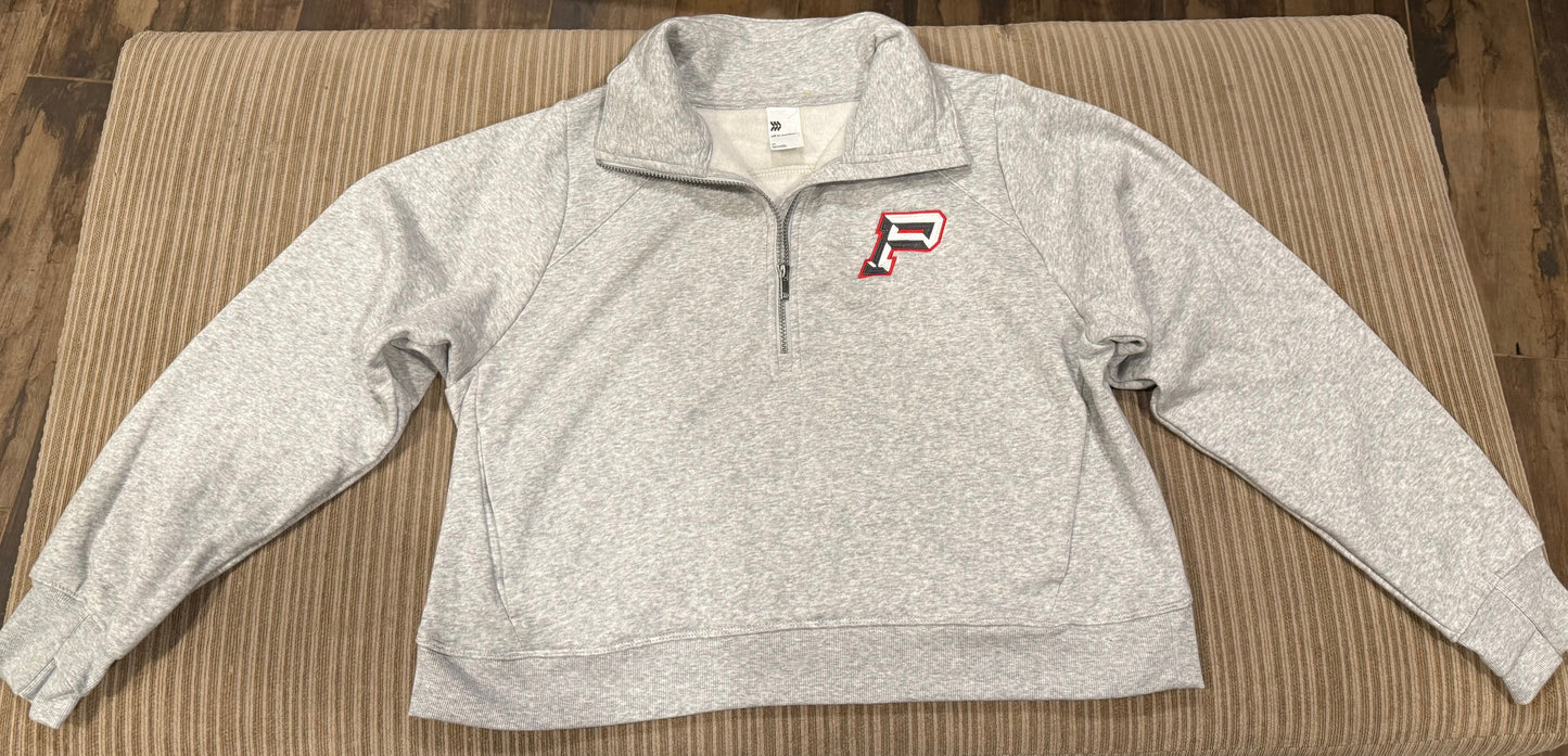 Gray Quarter Zip Sweater