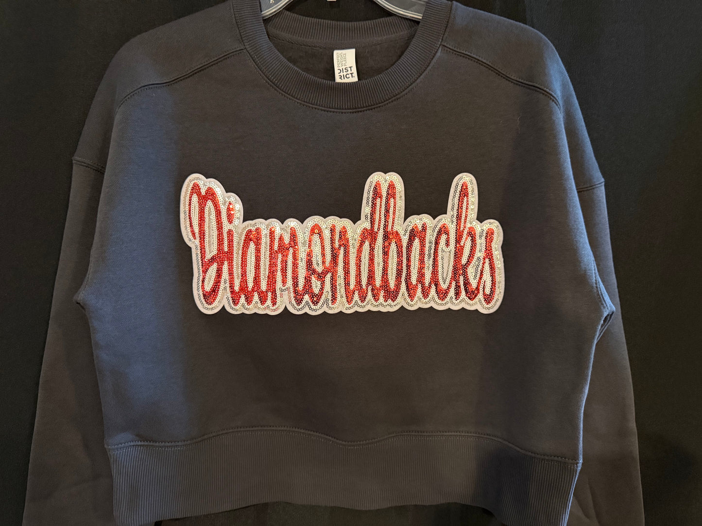 Gray "Diamondback" Crop Sweater